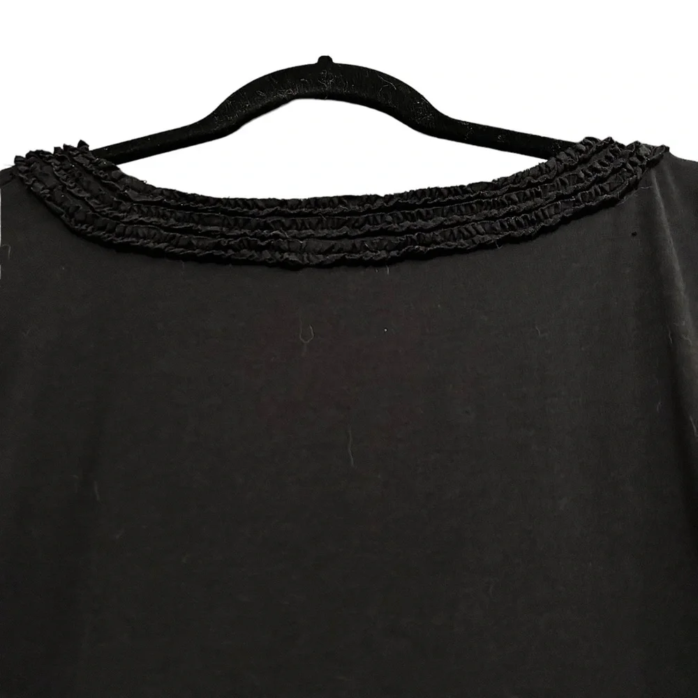 J Crew shift dress with ruffled neckline Size L